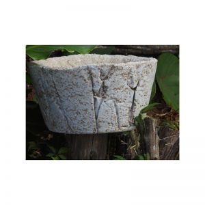 Large Round Pleated Multi Purpose Planter | Natural Limestone Look