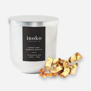 Large Soy Candle Refills | Sandalwood & Amber
