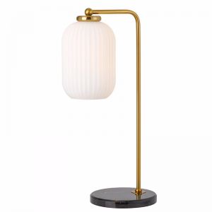 Lark Table Lamp | Antique Gold and Black Marble | Modern Lighting