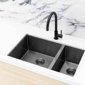 Lavello Kitchen Sink - One and Half Bowl 670 x 440 | Gunmetal Black | MKSP-D670440-GM