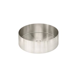 Lavello Round Steel Bathroom Basin 380 x 110 | PVD Brushed Nickel | MBRP-380110-PVDBN