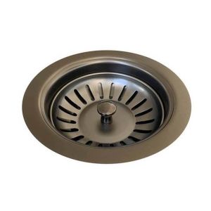 Lavello Sink Strainer & Waste Plug Basket With Stopper | PVD Gunmetel | MST04-GM