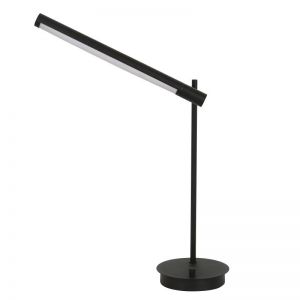 LEDlux Lennox LED Dimmable Table Lamp in Black With USB Port | Beacon Lighting