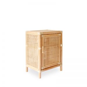 Lennox Rattan Bedside Table | Right Hand Side | by Black Mango