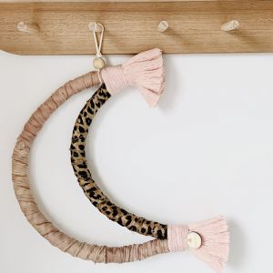 Leopard Whipray - Rope Crescent Moon Wallhanging