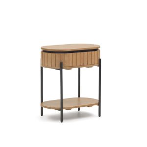 Licia Tall Bedside Table | 65cm | Mango Wood with Natural Finish