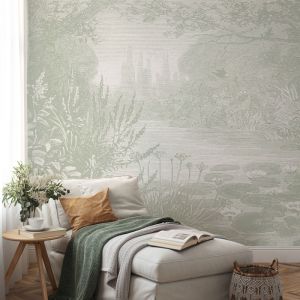 Lily Pond - Sage Green | Wallpaper