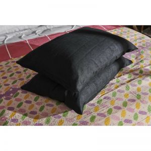 Linen Pillowcase | Black