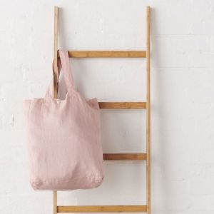 Linen Tote Bag | Pink