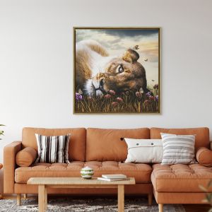 Lioness II | Framed Canvas Art Print