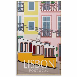 Lisbon Portugal | 60x100cm | Outdoor UV Wall Art with Aluminium Frame
