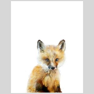 Little Fox by Amy Hamilton | Unframed Art Print
