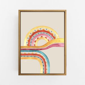 Little River Love in Sunset Ivory Wall Art Print | by Pick a Pear | Canvas