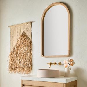 Loughlin Furniture | Alura Arch Mirror | 600mm | American Oak Light