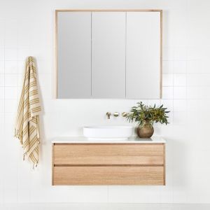 Loughlin Furniture | Staples Mirror Cabinet | 750mm | Tasmanian Oak