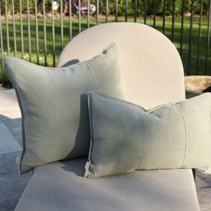 Luca Outdoor Linen Cushion | Pistachio