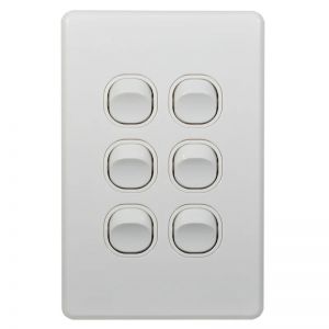 Lucci Power Quantum 6 Gang Switch Only in Matte White | Reece