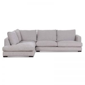 Lucinda 4 Seater Fabric Right Chaise Sofa - Oyster Beige
