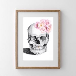 Luxe Skull with Flower Crown | Print