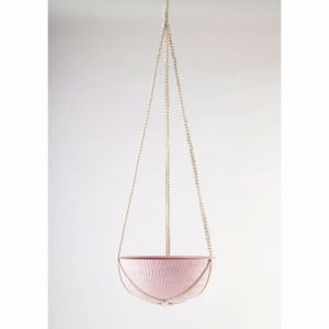 Macrame Hanging Planter | Bright Pink | Large by Angus & Celeste