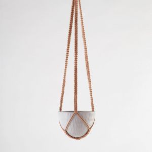 Macrame Hanging Planter by Angus & Celeste | Grey | Small