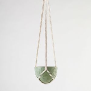 Macrame Hanging Planter | Olive Green | Small by Angus & Celeste