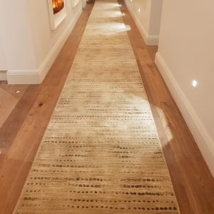 Madrid Beige Dots Hall Runner | Customized Length | Charged by the Metre