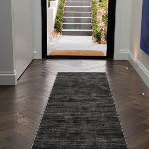 Madrid Dots Charcoal Hall Runner | Customized Length | Charged by the Metre