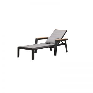 Madrid Sun Lounger Chaise | Charcoal