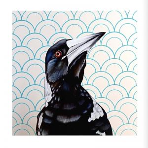 Magpie | Art Print by Kylie Cuthbertson 45x45cm