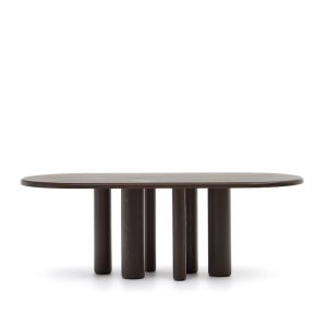 Mailen Oval Table | Dark Finish | 220x105cm