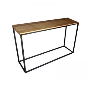 Mango Wood Console Table With Black Metal Legs