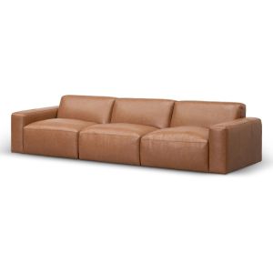 Manuela 4 Seater Sofa | Caramel Brown Leather