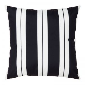 Marella Black and White Striped Outdoor Cushion