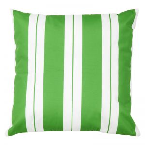 Marella Green and White Striped Outdoor Cushion