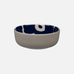 Marimekko Oiva/Unikko Bowl | 4dl | Terra, Dark Blue