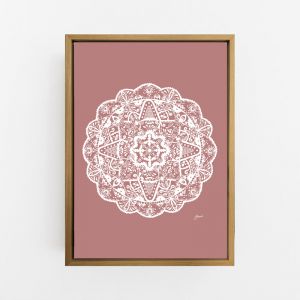 Marrakesh Decor Mandala in Blush Solid Wall Art Print | by Pick a Pear | Canvas