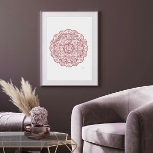 Marrakesh Decor Mandala in Blush Wall Art Print | by Pick a Pear | Unframed