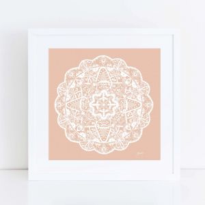 Marrakesh  Décor Mandala in Light Blush Solid Fine Art Print | by Pick a Pear | Framed