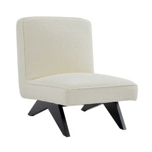 Martyn Slipper Chair | White Boucle
