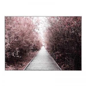 Mauve Pathway | Framed Canvas Print