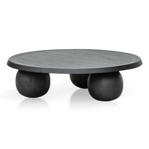 Maxine 100cm Elm Ball Coffee Table | Full Black