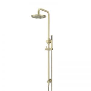 Meir Round Combination Shower Rail | 200mm Rose | Single Function Hand Shower | PVD Tiger Bronze | M