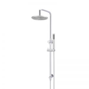 Meir Round Combination Shower Rail | 200mm Rose | Single Function Hand Shower | Polished Chrome | MZ