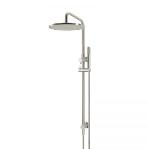Meir Round Combination Shower Rail | 300mm Rose | Single Function Hand Shower | PVD Brushed Nickel |