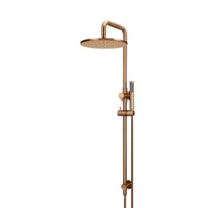 Meir Round Combination Shower Rail, 300mm Rose, Single Function Hand Shower | Lustre Bronze | MZ0706