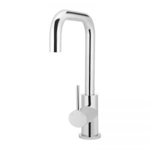 Meir Round Kitchen Mixer Tap Curved - Polished Chrome | MK02-C
