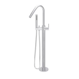 Meir Round Paddle Freestanding Bath Spout and Hand Shower | Polished Chrome | MB09PD-C