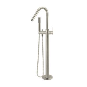 Meir Round Paddle Freestanding Bath Spout and Hand Shower | PVD Brushed Nickel | MB09PD-PVDBN