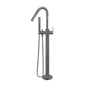 Meir Round Paddle Freestanding Bath Spout and Hand Shower | Shadow Gunmetal | MB09PD-PVDGM